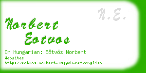 norbert eotvos business card